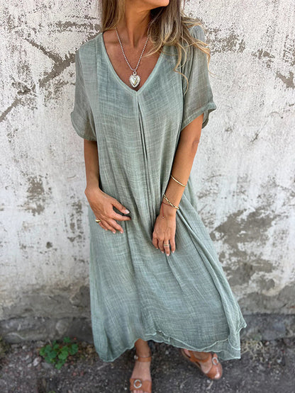 Lysiane™ | Robe Loose à Col en V