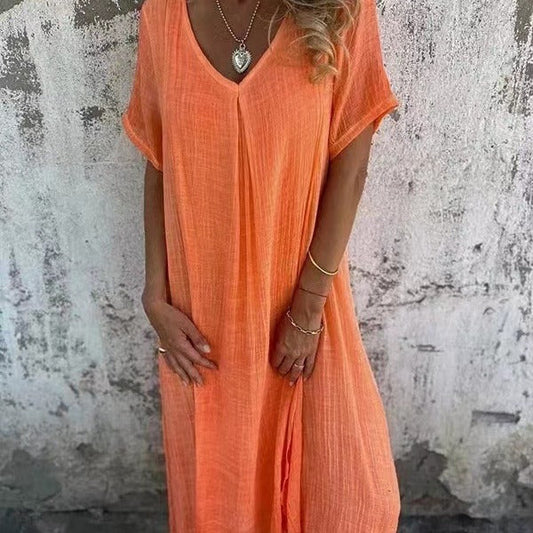 Lysiane™ | Robe Loose à Col en V