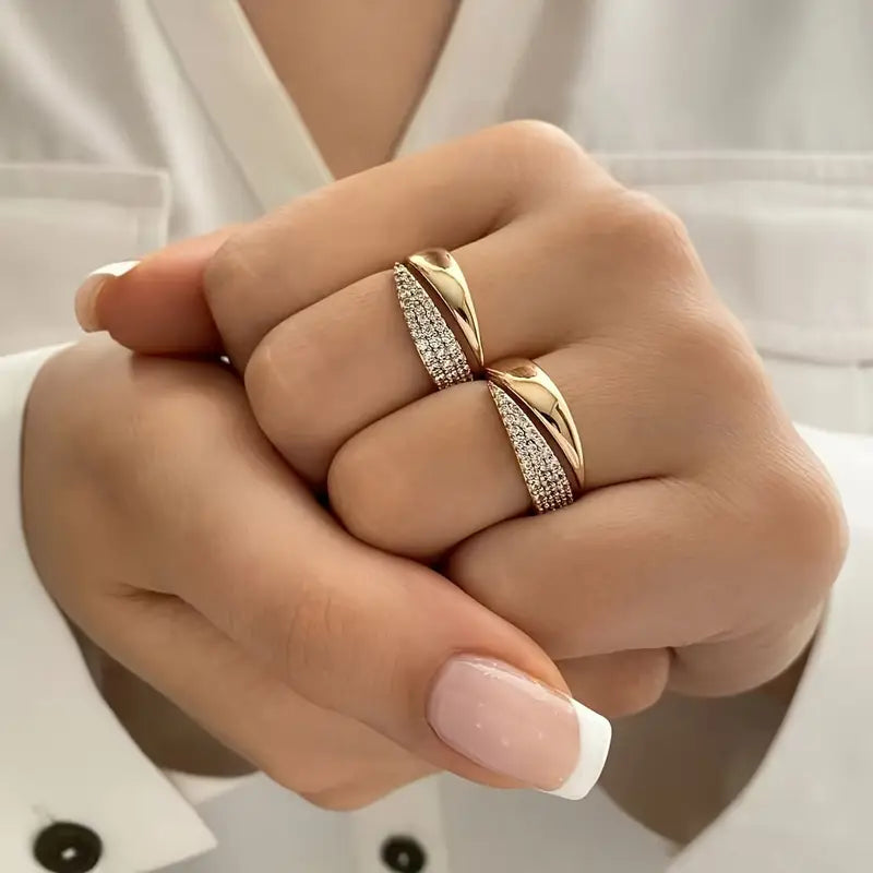 (1+1) Victoria™ | Bague avec pierres scintillantes