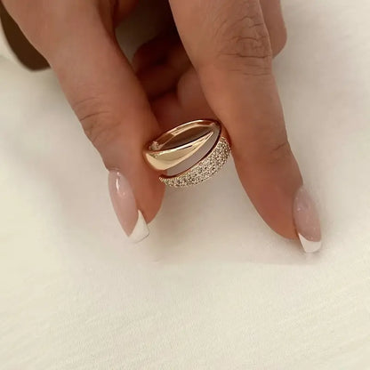 (1+1) Victoria™ | Bague avec pierres scintillantes