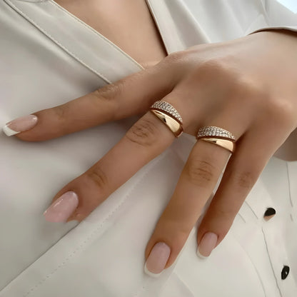 (1+1) Victoria™ | Bague avec pierres scintillantes