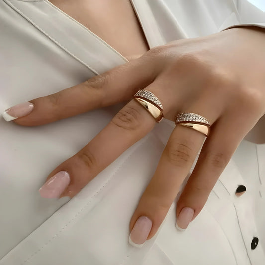 (1+1) Victoria™ | Bague avec pierres scintillantes