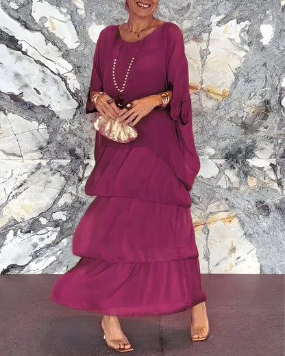 Monique™ | Robe en Chiffon avec Jupe en Cake