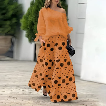 Liora™ | Ensemble Élégant à Pois