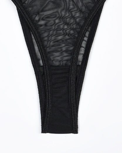 Eline™ | Ensemble de Lingerie en Mesh Transparent 4 Pièces