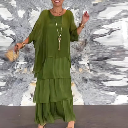 Monique™ | Robe en Chiffon avec Jupe en Cake