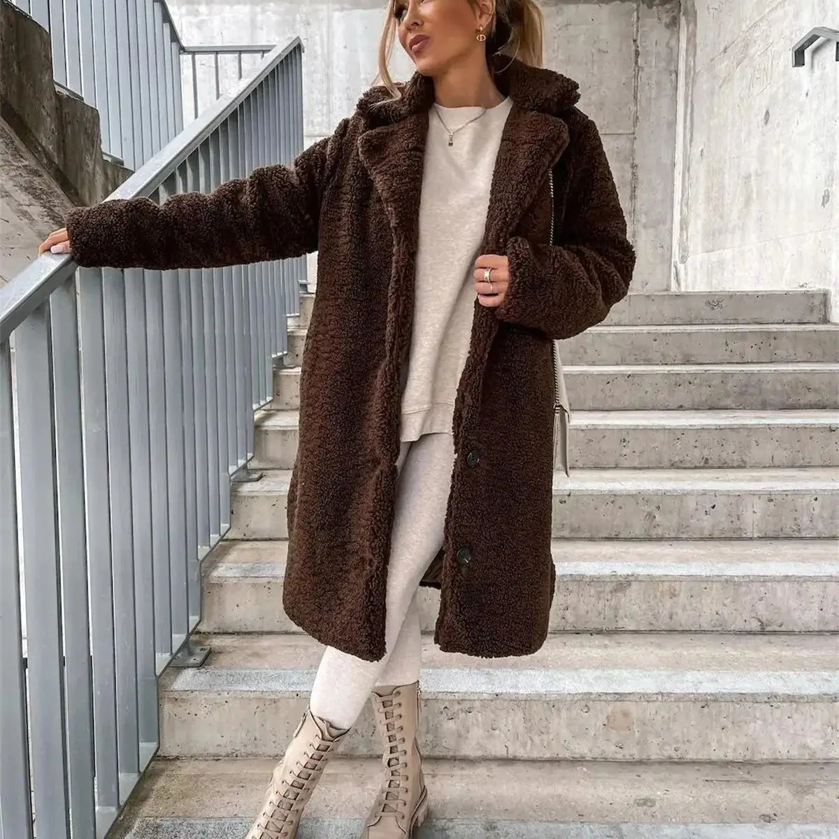Lina™ | Veste Teddy chaude