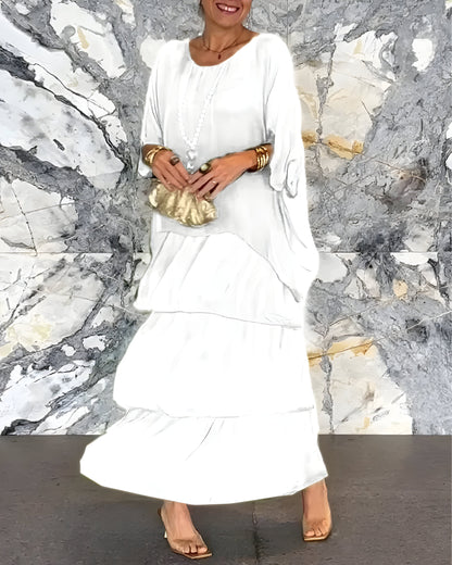 Monique™ | Robe en Chiffon avec Jupe en Cake