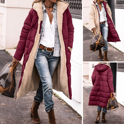 Isa™ | Manteau d’Hiver Réversible – Côté Teddy & Matelassé