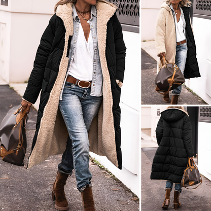 Isa™ | Manteau d’Hiver Réversible – Côté Teddy & Matelassé