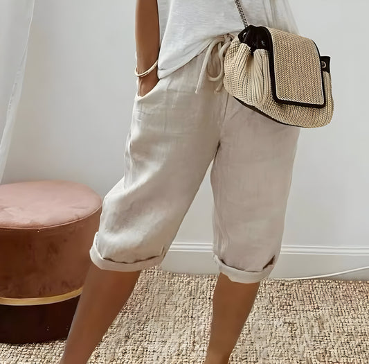 Hedwig™ | Pantalon Court en Lin pour Femmes