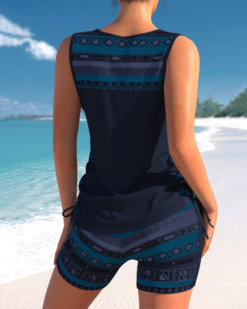 Lulu™ | Tankini avec imprimé géométrique et décolleté en V