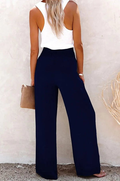 Livia™ | Pantalon en Lin à Taille Haute