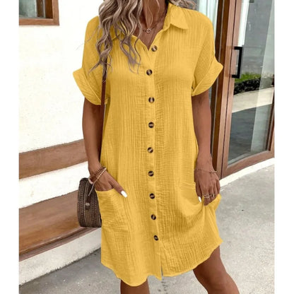 Carline™ | Robe D'été en Coton Avec Col