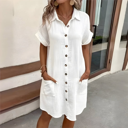 Carline™ | Robe D'été en Coton Avec Col