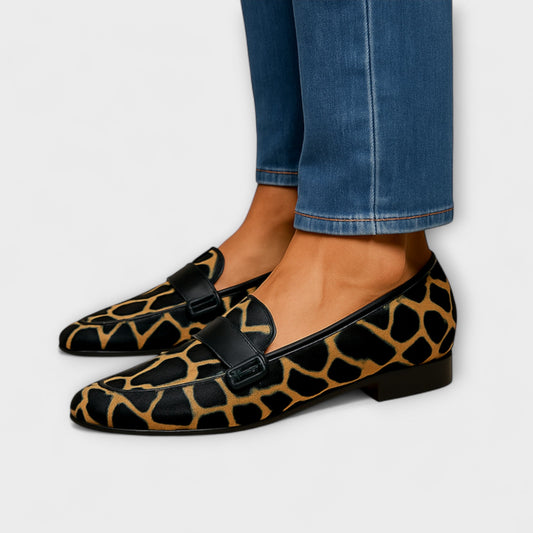 Isolde™ | Mocassins Léopard avec Bande Élégante