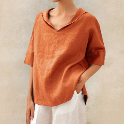 Julie™ | Chemise ample à col en V