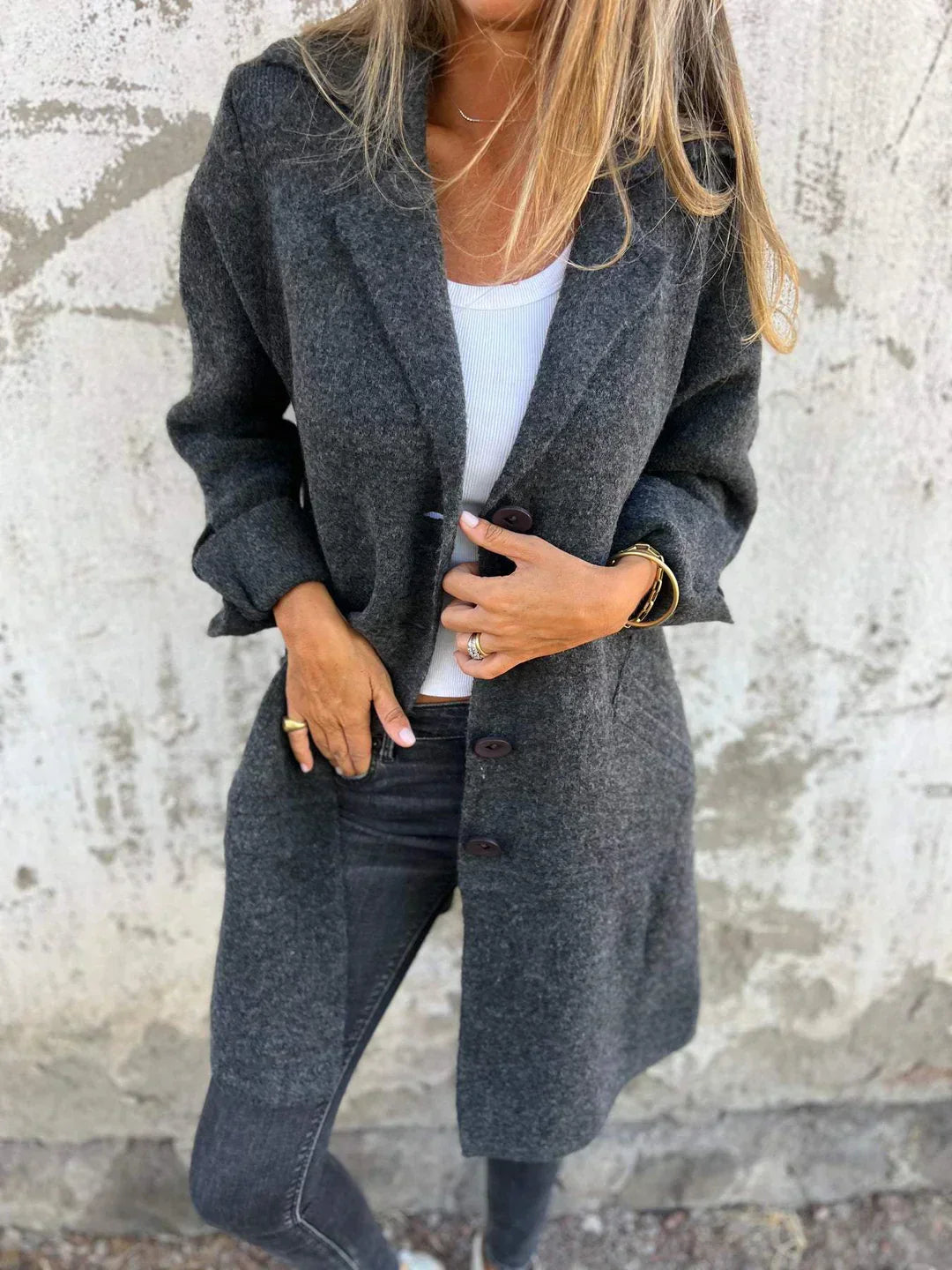 SOLÈNE™ | Manteau en Laine Classique Moderne