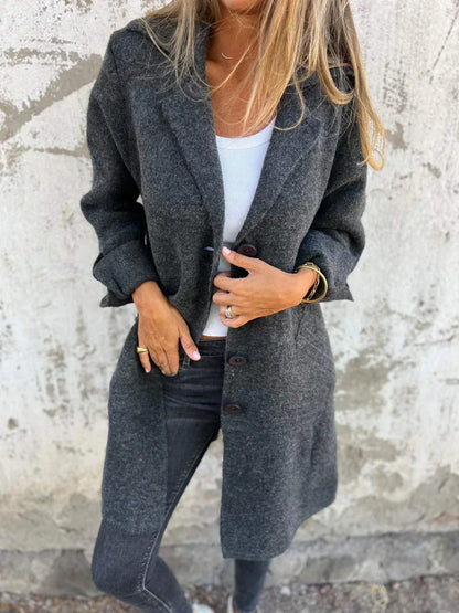 SOLÈNE™ | Manteau en Laine Classique Moderne