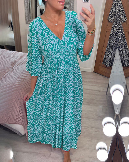 Élina™ | Robe Maxi Élégante Avec Imprimé