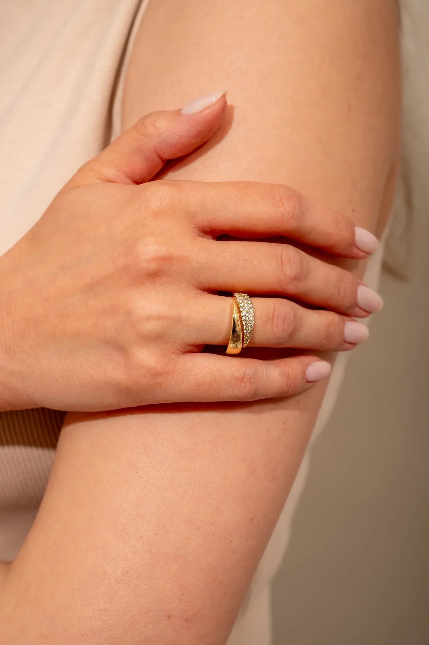 (1+1) Victoria™ | Bague avec pierres scintillantes