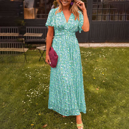 Mirabelle™ | Robe à décolleté en V et Imprimé