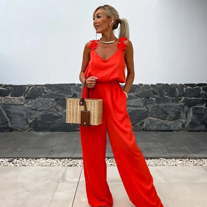 Antonia™ | Combinaison sans manches à jambes larges