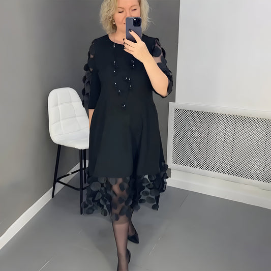 Sarah™ | Robe midi avec Détails Élégants