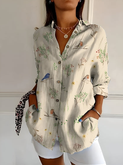 Malou™ | Blouse à fleurs avec Boutons